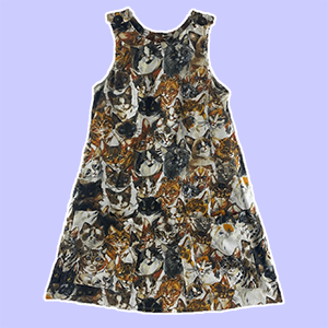 Sewn Cat Dress from 60s Pattern